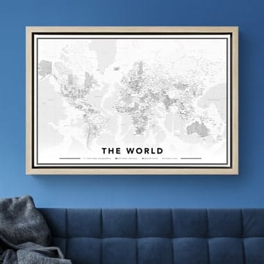 Carte du monde sur toile
