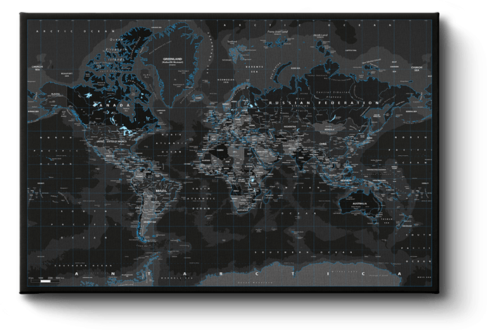 Carte sur toile canevas