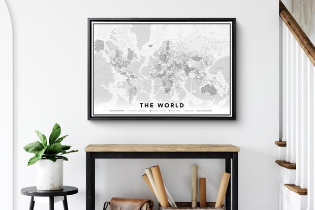 Commander carte du monde sur toile
