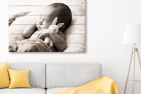 Commander photo sur bois