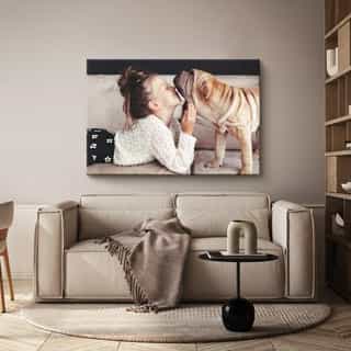 Pêle-mêle sur toile photo