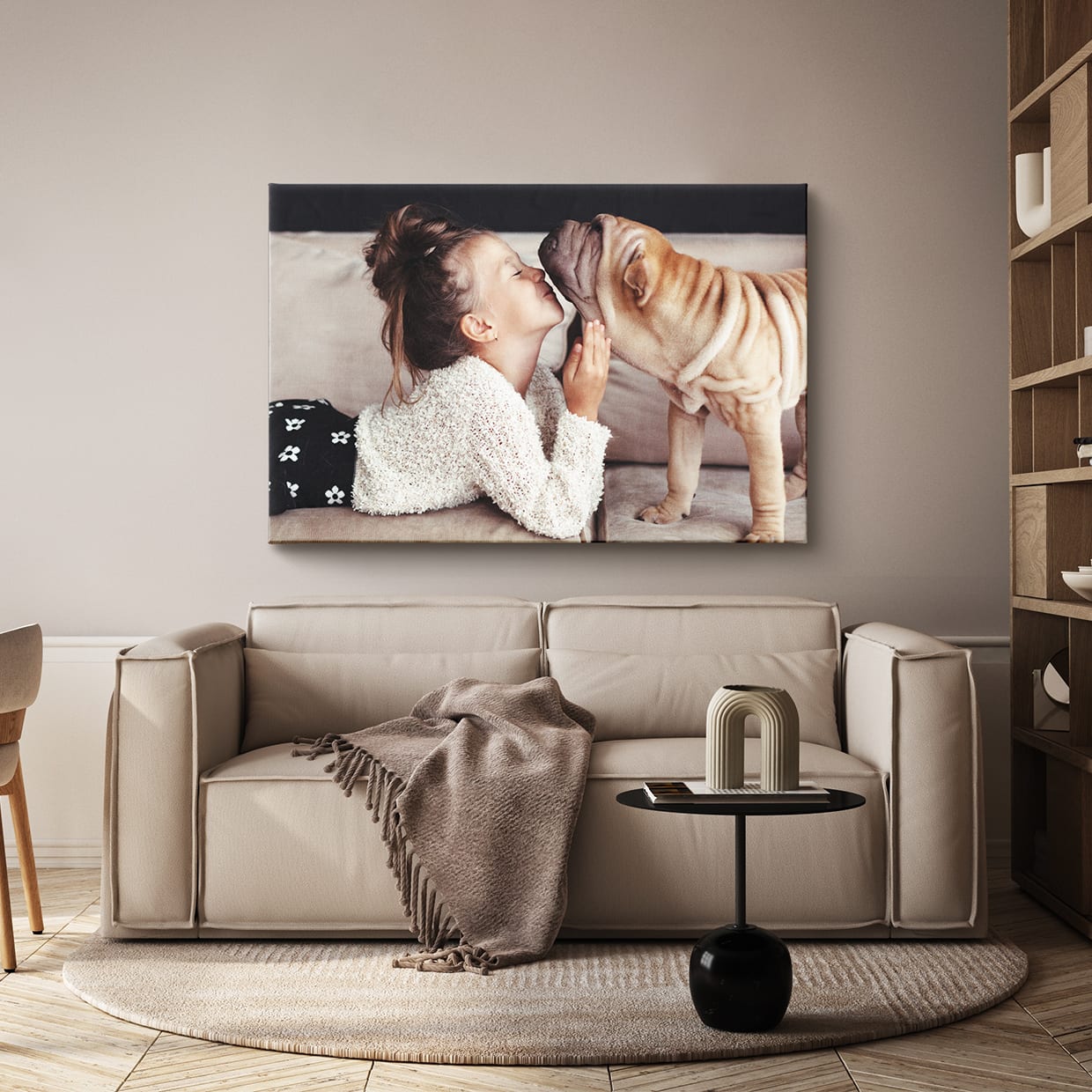 Pêle-mêle sur toile photo