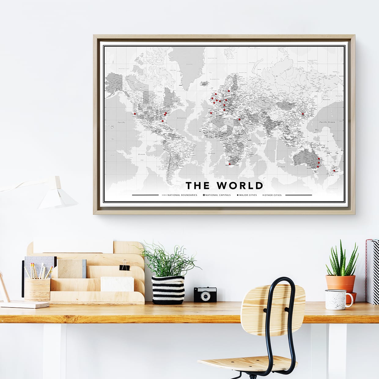 Carte du monde sur toile