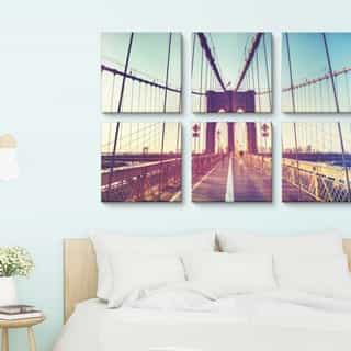 Photo six panneaux sur toile